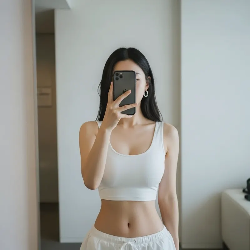 호텔 객실의 여성 이미지