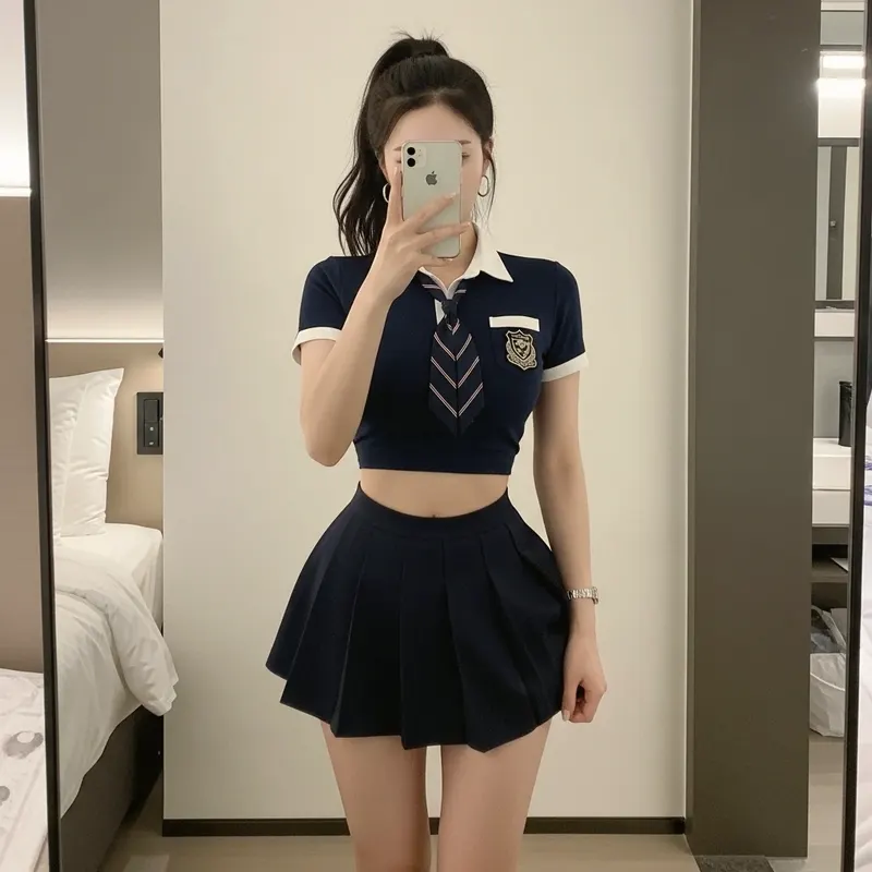 호텔 객실의 여성 이미지