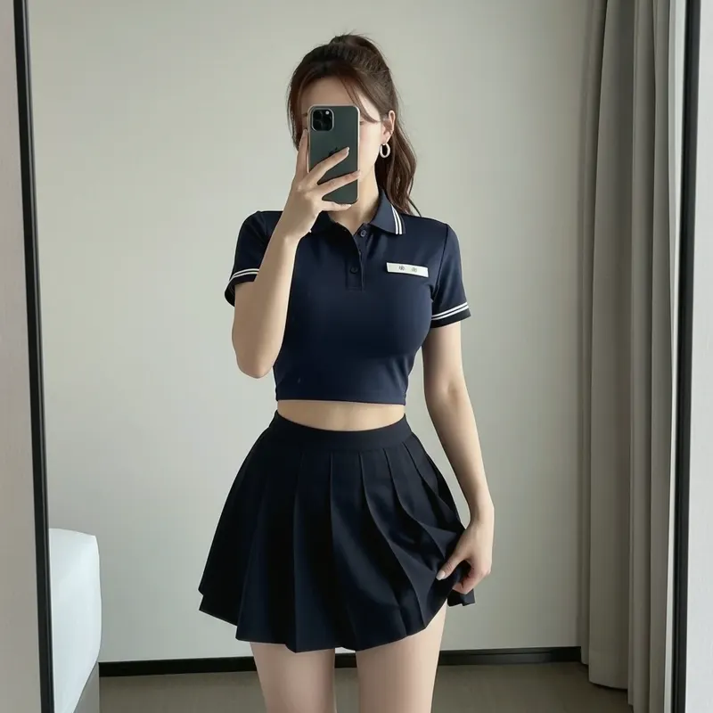 호텔 객실의 여성 이미지