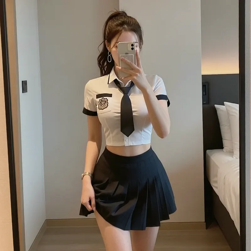 호텔 객실의 여성 이미지