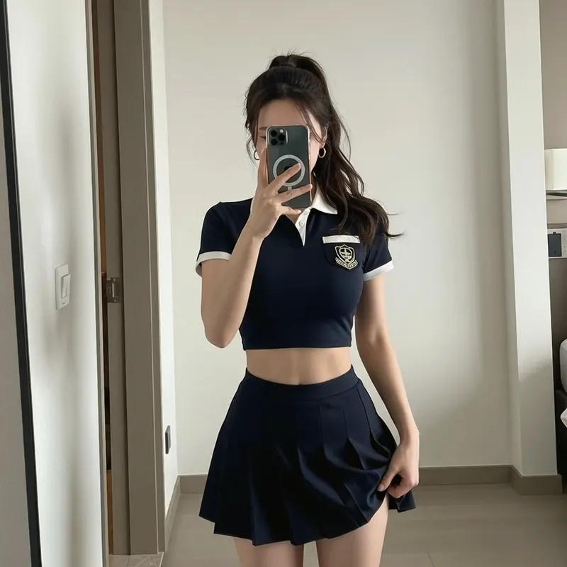 호텔 객실의 여성 이미지